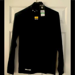 Mens Under Armour ColdGear Compression Mock Neck Baselayer Top.